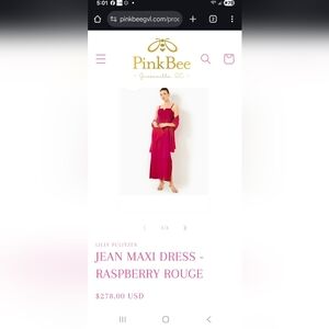 Lilly Pulitzer Fuchsia Maxi Dress